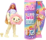 BARBIE CUTIE REVEAL BÁBIKA V LEVOVÝCH ŠATOCH + 10 PREKVAPENÍ + ZVIERATKO