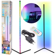 GRUNDIG RGB HUDOBNÝ SENZOR LED ROHOVÁ STOJNÁ LAMPA 140cm USB C + DIAĽK.