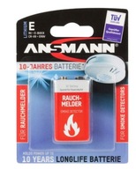 Ansmann Lithium Battery 1X 9V E-BLOCK DETEKTORY DYMU