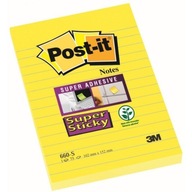 3M POST-IT bloky 660-S 102x152mm žltá 75k linka