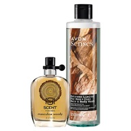 Sada kozmetiky AVON Masculine Woody + Gél 250ml