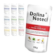 DOLINA NOTECI ZMES KRMIVA PRE PSA 5 PRÍCHUTÍ 10x150g RYBA HYDINA HRA