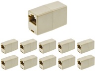 10x LAN sieťový konektor kábla RJ45 RJ-45 valec