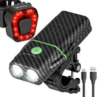 SET BIKE SVETLA PREDNÁ ZADNÁ LED USB AKU VAYOX