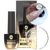 Makear Top Dots White No stierka bez oplachovania biele čiastočky na nechty 8ml