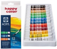 AKRYLOVÉ FARBY HAPPY COLOR 12 KS X 12 ML