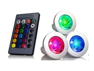 SADA 3x FAREBNÝCH GU10 RGB LED ŽIAROViek + DIAĽKOVÉ OVLÁDANIE