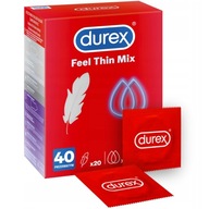 DUREX FEEL THIN Mix THIN kondómy 40 kusov