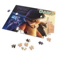 Puzzle + MENO Kocúr v čižmách VZORY A4 110 ks