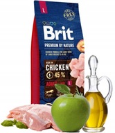 BRIT PREMIUM BY NATURE ADULT LARGE L 15KG