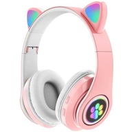 Bluetooth 5.0 FM microSD LED slúchadlá CAT EARS