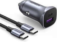 UGREEN 30W zapaľovač cigariet USB C nabíjačka do auta