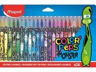 Popisovacie perá MAPED COLORPEPS MONSTER 24 farieb