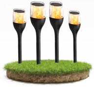 4x LED solárne záhradné svietidlo Strong FLAME 65cm