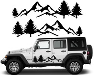 2x OFFROAD MOUNTAIN NÁLEPKA 120x30cm kapota dverí JEEP