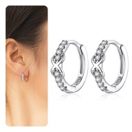 Strieborné kruhové náušnice Infinity Hoops s kubickými zirkónmi 925 Silver