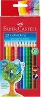 Ceruzky FABER CASTELL Grip, 12 farieb