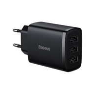 Kompaktná rýchlonabíjačka Baseus 3x USB 17W