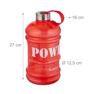 FĽAŠA, 2,2L kanister, gym POWER, červená