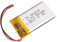 LiPo batéria 502035 3,7 V 300 mAh pre hodinky, str.