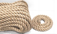 Točené plachtárske jutové lano, 20 mm, 20 metrov