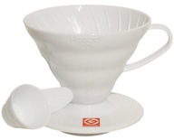 Prekvapkávač kávy HARIO V60-02, biely plast