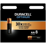 8x ALKALICKÁ BATÉRIA DURACELL OPTIMUM LR6 R6 AA