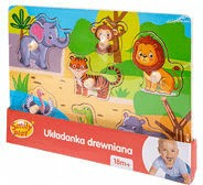 Drevené rúčky puzzle Zoo