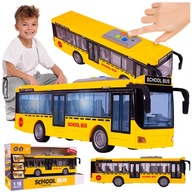 VEĽKÝ MESTSKÝ ŠKOLSKÝ AUTOBUS 27cm JAZDA ZVUKY