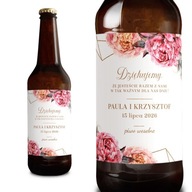 Personalizované ETIKETY na pivo Sweet Peony, 10 ks