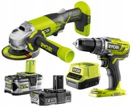 RYOBI R18DD3-252S + R18AG-0 SKRUTKOVAČ + BRÚSKA