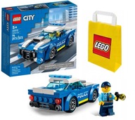 Taška LEGO CITY 60312 Policajné policajné auto kociek na cestnú kontrolu 5+