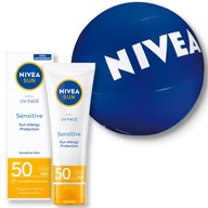 NIVEA SUN UV Jemný opaľovací krém na tvár s SPF50 filtrom 50ml