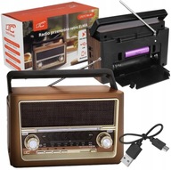 RETRO PRENOSNÉ RÁDIO BATÉRIOVÉ RÁDIO PRIJÍMAČ FM RÁDIA USB BLUETOOTH