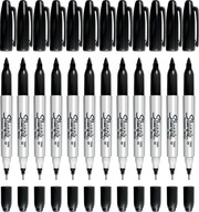 Sharpie Twin Tip obojstranný popisovač čierny x12