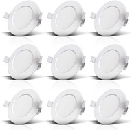 9x OKO VSTUP 6W LED - BIELA ​​- IP44 - KÚPEĽŇ