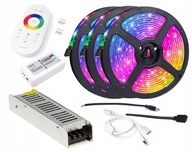 SET RGB multi LED pás 15m + diaľkové ovládanie a napájanie