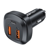 Nabíjačka do auta 2x USB 1x USB-C 66W Power Delivery QC 4.0 čierna