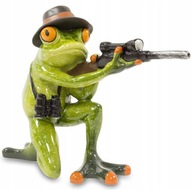 Figúrka Frog Hunter, žaba strieľajúca z pištole