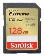 KARTA SANDISK EXTREME 128GB V30 U3 4K 180/90MB/s