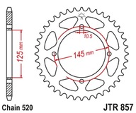 Zadné ozubené koleso Jt 857 47 Yamaha Xvs 125