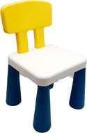 Plastová stolička s opierkou pre deti, 44 cm