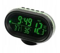 Teplomer do auta 3v1 Voltmeter, Hodiny