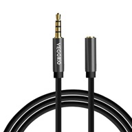 PREdlžovací kábel mini jack 3,5 mm VEGGIEG AUX 4-PIN STEREO+MIKROFÓN 2m