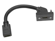 MEDIABOX 22,5x45 HDMI modul g-g lomený 12cm čierny