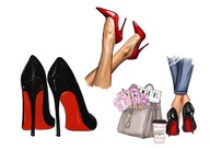 Sugar Print Woman High Heels Legs V3