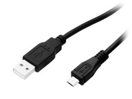 USB kábel - micro micro USB čierny 4m (1539)