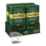 Zrnková káva Jacobs Krönung 4x 1kg + pohár Jacobs ZDARMA!