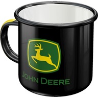 Smaltovaný kovový hrnček s logom John Deere