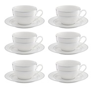 BIELE ESPRESSO ŠÁLKY NA ČAJ PRE 6 OSÔB PRÉMIOVÁ SÚPRAVA PORCELÁNU